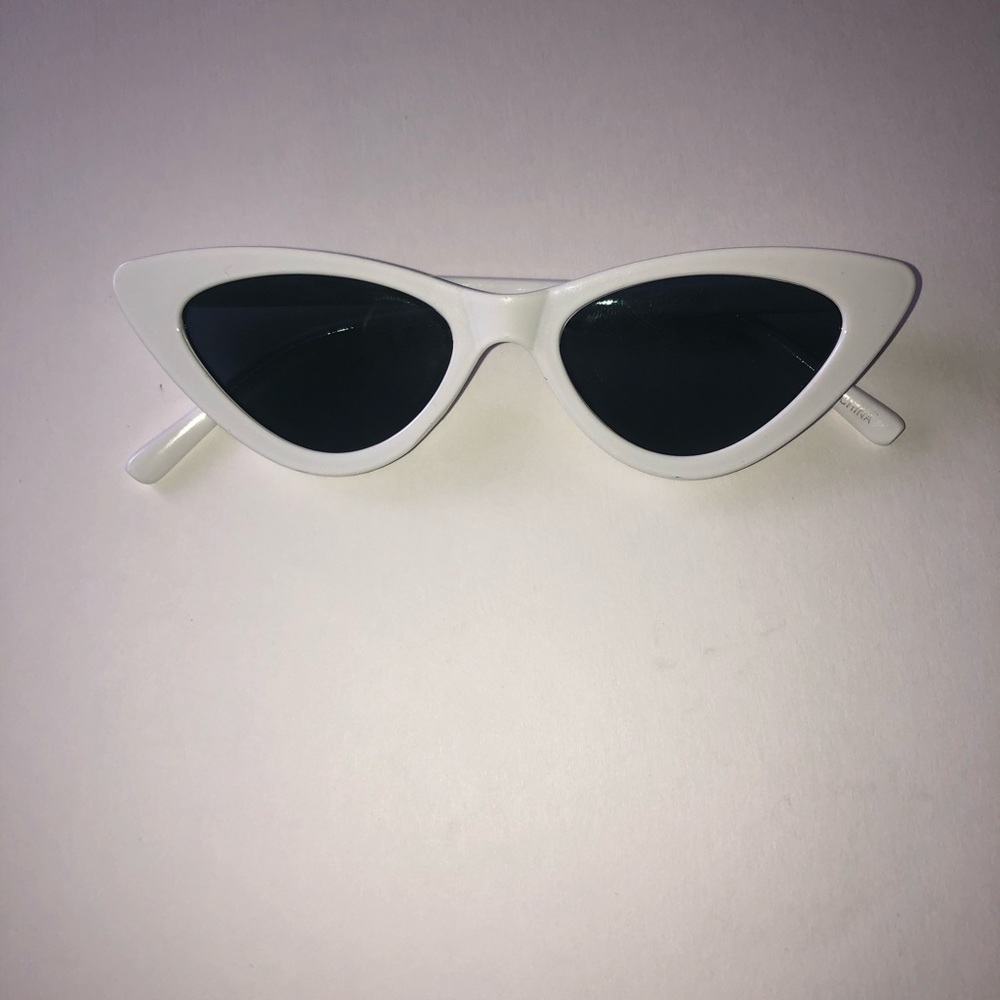 White cat eye sunglasses